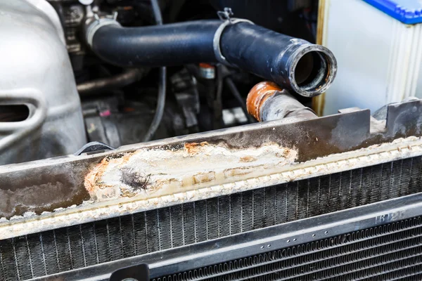 Leaky car radiator — Stock Photo, Image