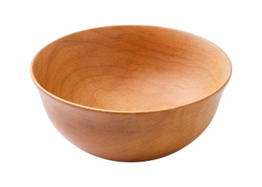 Tahta kase beyazda izole edilmiş.