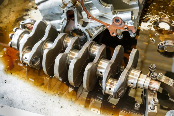 Engine repairing in garage — Stock Photo, Image