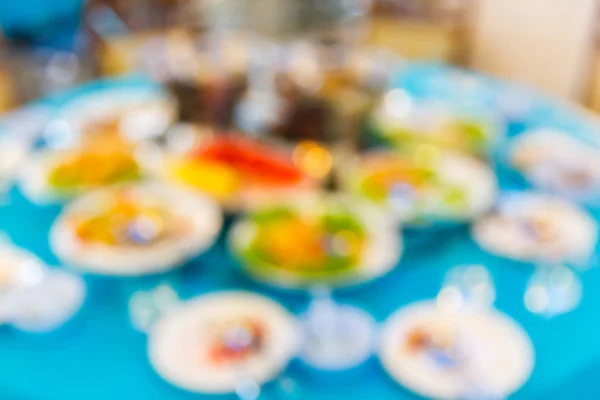 Blurred waste food on table — Stock Photo, Image