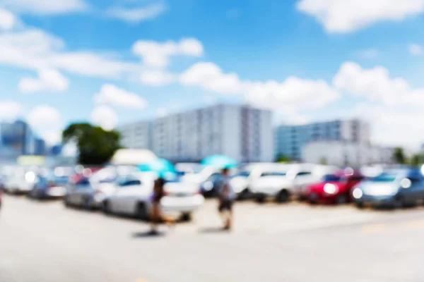 Blurred car park — Stock Photo, Image