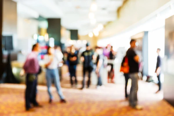 Blurred people in press conference event