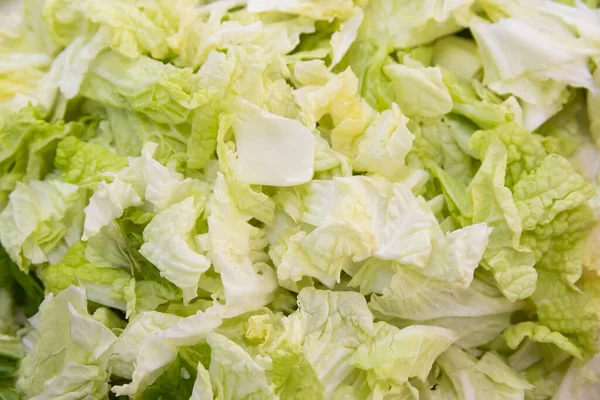 Chinese Napa Cabbage Cut Pieces Ready Cook Vegetable Background Healthy — Stock Photo, Image