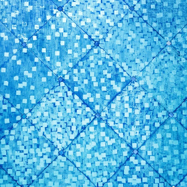 Blauwe kleur oosterse antieke stijl tegels muur — Stockfoto