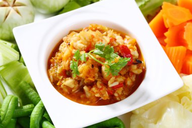 Baharatlı karides sos daldırma