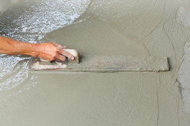 Yüzeyin beton için kayan nokta kullanarak