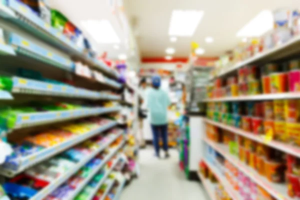 Blurry convenience store Stock Photo