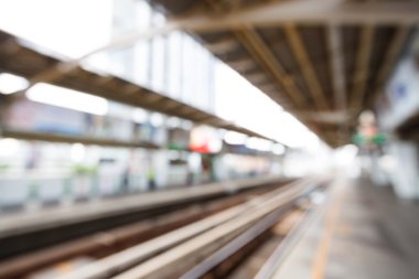 Soyut bulanık tren istasyonu