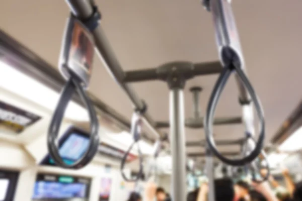 Blurry hanging strap in train — Stock Photo, Image