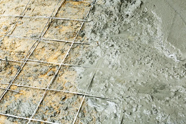 Concrete floor pouring — Stock Photo, Image