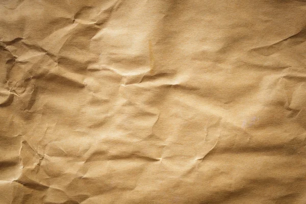 Texture du papier enveloppe brun froissé — Photo