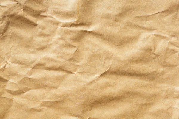 Texture du papier enveloppe brun froissé — Photo