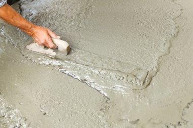 Yüzeyin beton için kayan nokta kullanarak