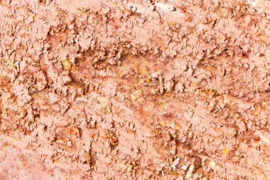 Lateritic toprak yolda lastik