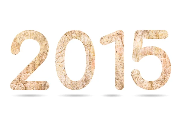 2015 numeric from old and dirty concrete texture — Stock Photo, Image