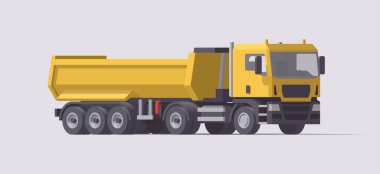 Vektör izole edilmiş kepçe yükleyici & kazıcı. İllüzyon. Koleksiyon