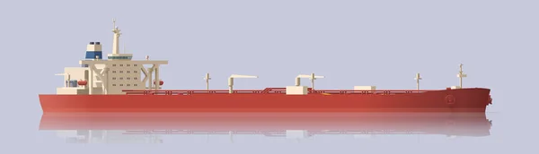 Vectorvrachtschip Olietanker Geïsoleerde Illustratie Inzameling — Stockvector