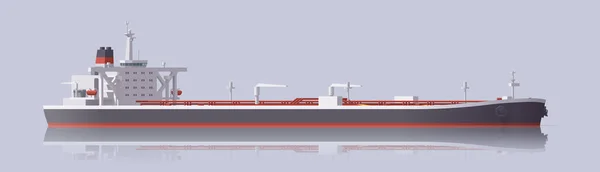 Buque Carga Vectorial Petrolero Ilustración Aislada Colección — Archivo Imágenes Vectoriales