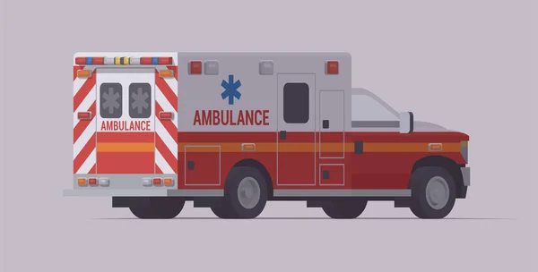 Camion Emergenza Dell Ambulanza Macchina Soccorso Vettoriale Illustrazione Isolata Colezione — Vettoriale Stock