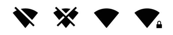Ensemble Symboles Vectoriels Wifi Panneaux Réseau Sur Fond Blanc Collecte — Image vectorielle
