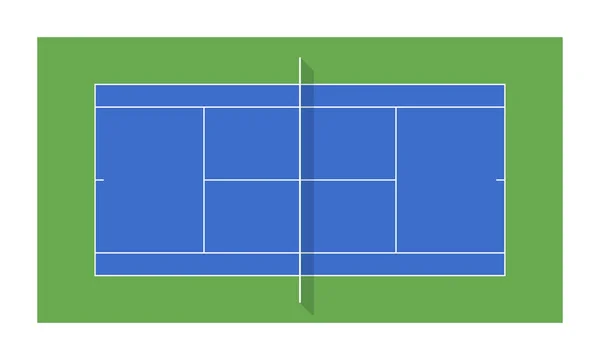 Tennisplatz Mit Netz Ansicht Von Oben — Stockvektor