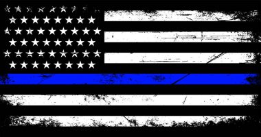 Klasik Amerikan polisi destek bayrağı