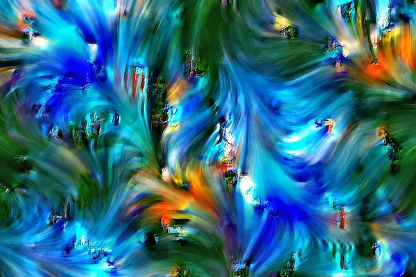 Renkli soyut dijital sanat eserleri