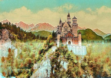 Castle - Renkli dijital sanat eserleri