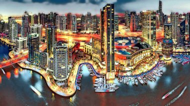 Dubai Birleşik Emirlikleri dijital boyama