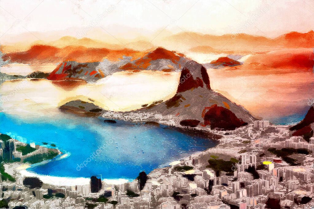 Rio de Janeiro digital Painting