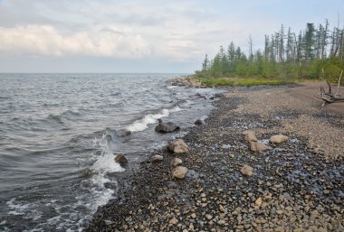 Göl üzerinde sörf. 