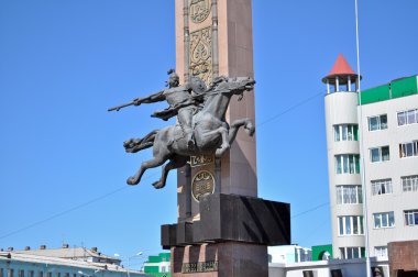 Stella on Victory square, Yakutsk. clipart