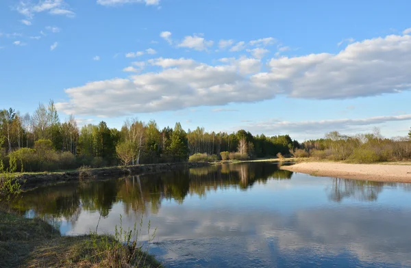 Frühling auf dem Fluss. — Stockfoto