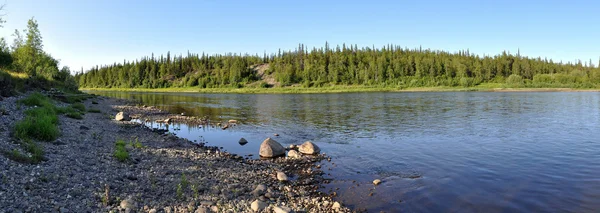 Panorama, río Ural salvaje . — Foto de Stock