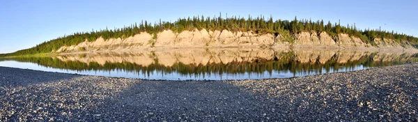 Panorama of the wild river. — Stock Photo, Image