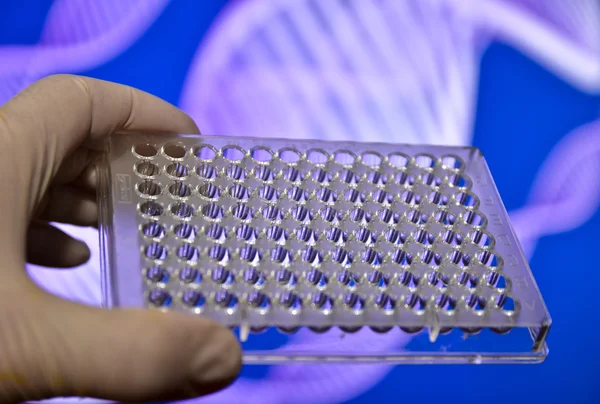 Dna genetik laboratuvarlarda test. — Stok fotoğraf