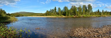 Milli Parkı Tayga Nehri Panoraması. 