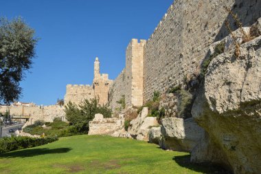 David Kulesi. Eski Kudüs 'ün ünlü minaresi.