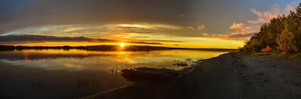 Панорама Північної Річки Водяний Ландшафт Річка Східному Схилі Полярного Уралу — стокове фото