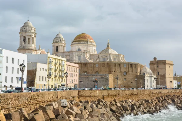 Böschung Cadiz Blick Auf Die Spanische Stadt Der Atlantikküste — Stockfoto