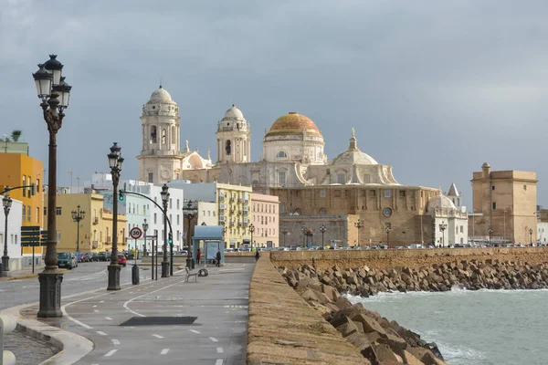 Böschung Cadiz Blick Auf Die Spanische Stadt Der Atlantikküste — Stockfoto