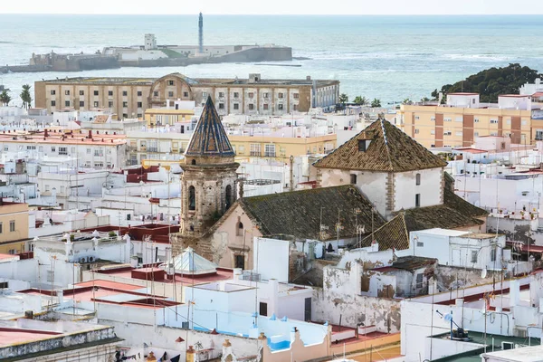 Cadiz Von Oben Gesehen Blick Auf Die Spanische Stadt Der — Stockfoto