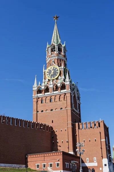 Torre Spassky Del Kremlin Edificio Dominante Plaza Roja Moscú — Foto de Stock