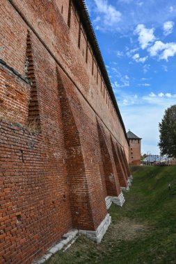 Kolomna 'da sonbahar. Moskova bölgesinin doğusunda antik bir Rus şehrinin tarihi bir parçası..