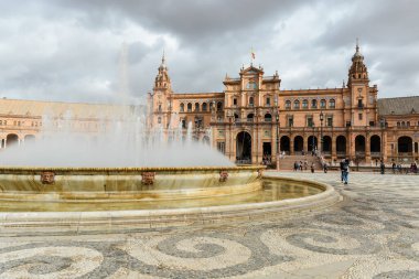 Kasımda Seville 'de. Endülüs 'te güzel bir İspanyol şehri..