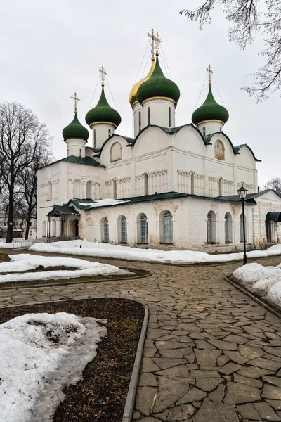 Église Orthodoxe Suzdal Bague Russie Début Printemps — Photo