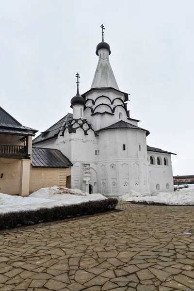 Église Orthodoxe Suzdal Bague Russie Début Printemps — Photo