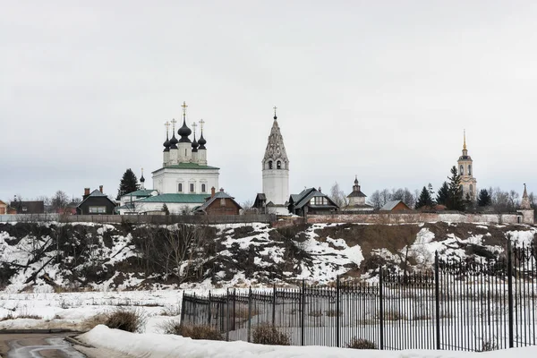 Igreja Ortodoxa Suzdal Anel Ouro Rússia Início Primavera — Fotografia de Stock