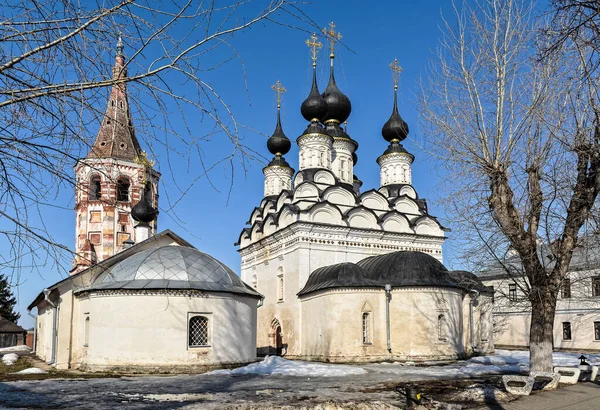 Suzdal Daki Ortodoks Kilisesi Rusya Nın Altın Yüzüğü Ilkbaharın Başlarında — Stok fotoğraf