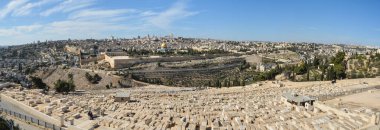 Zeytin Dağı. Kudüs 'ün doğusundaki tarihi tepe.